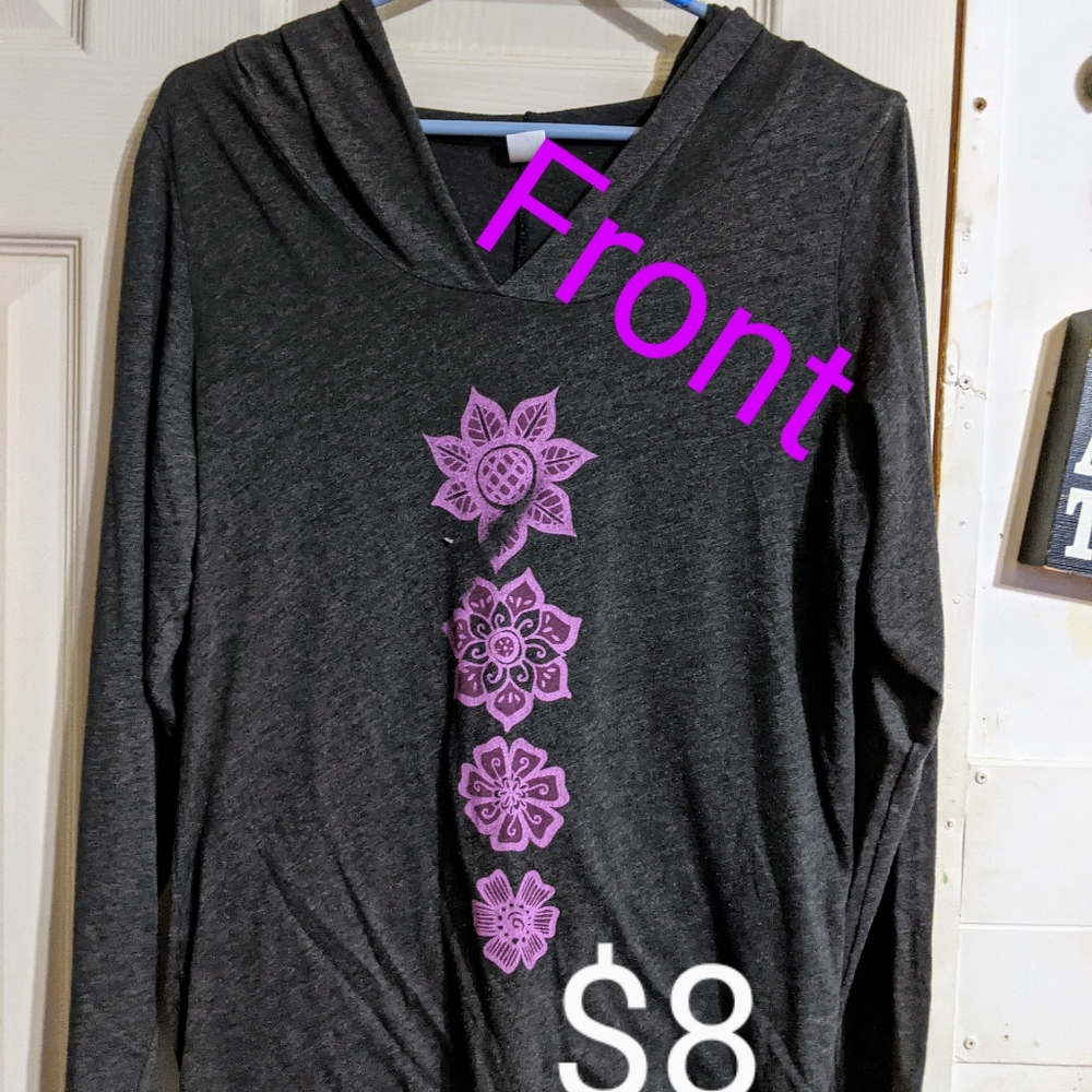 Soul Flower long sleeve shirt with hood